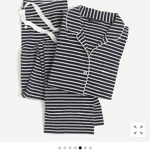J. Crew Navy Striped Pajamas